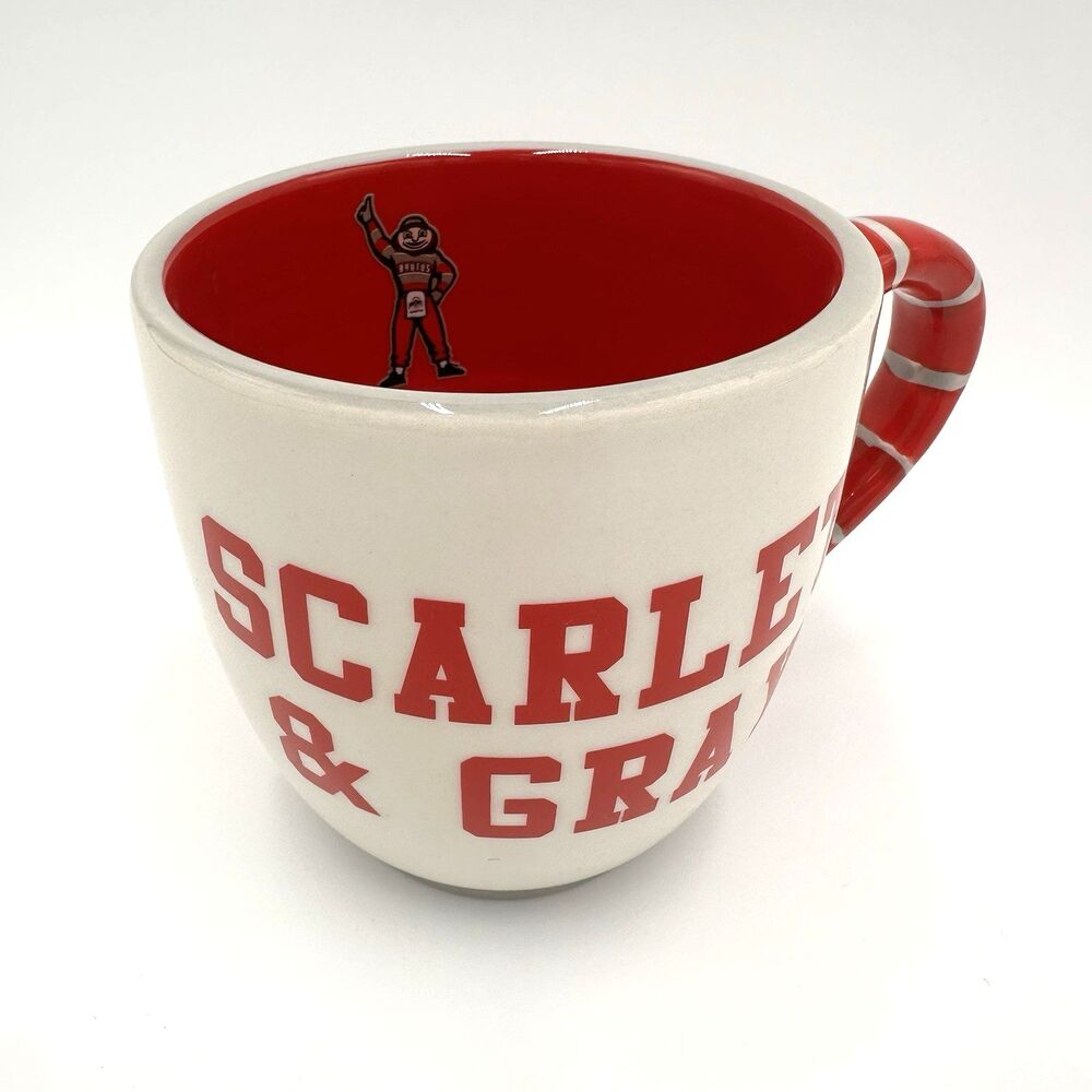 Glory Haus 24 oz. Ohio State Buckeyes Mug Scarlet & Gray Brutus New Gift